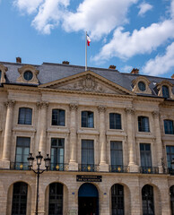 Fototapeta na wymiar Exterior shot of the Ministry of Justice building in Paris