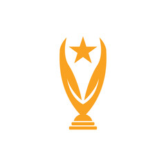 Trophy Logo, Winning Vector For Sports Tournament, Creative And Unique Illustration