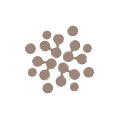 Neuron Logo, Cel Dna Network Vector, And Particle Technology, Simple Illustration Template Design