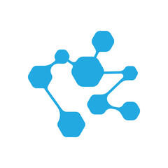 Neuron Logo, Cel Dna Network Vector, And Particle Technology, Simple Illustration Template Design