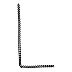 Alphabet letter  L,illustration of a track