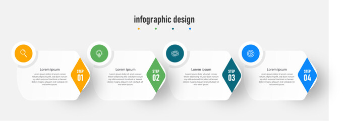 infographic design presentation business infographic  template with 4 options
