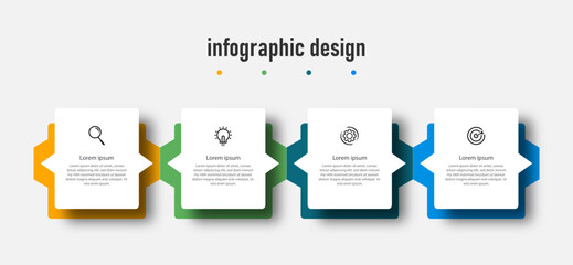 infographic design presentation business infographic template with 4 options