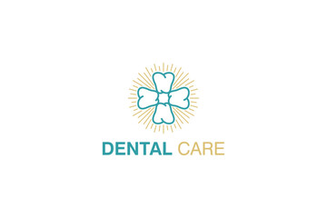 Dental care logo design dentist treatment clinic icon symbol
