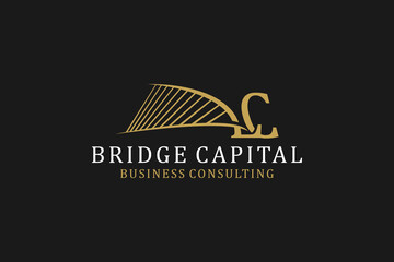 Bridge capital logo design luxury design illustration