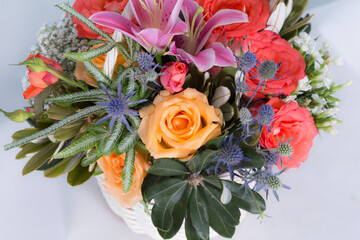 Flowers, bouquet of flowers, close-up high resolution, a gift