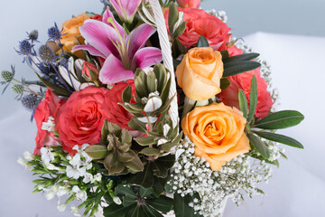 Flowers, bouquet of flowers, close-up high resolution, a gift