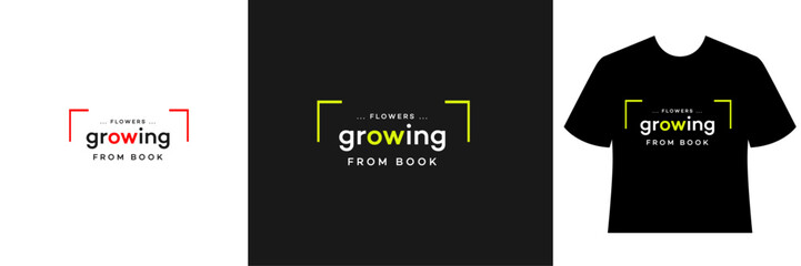 flowers growing from book quotes design