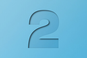 light blue confetti paper font style number 2