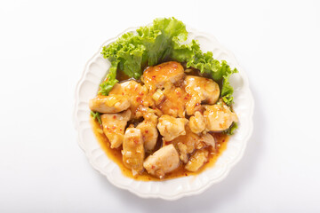 鶏肉のチリソース煮