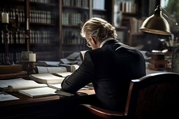 lawyer studying case ai generative art