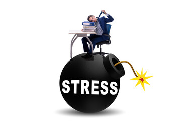 Stress concept with exploding bomb