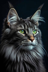 Cute Maine Coon cat posing