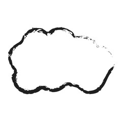 white cloud with line brush