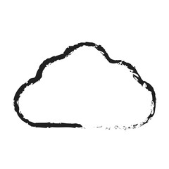 white cloud with line brush