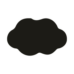 black cloud single icon 