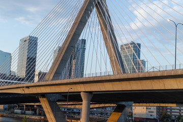 Bridge in Downtown with cityscapes