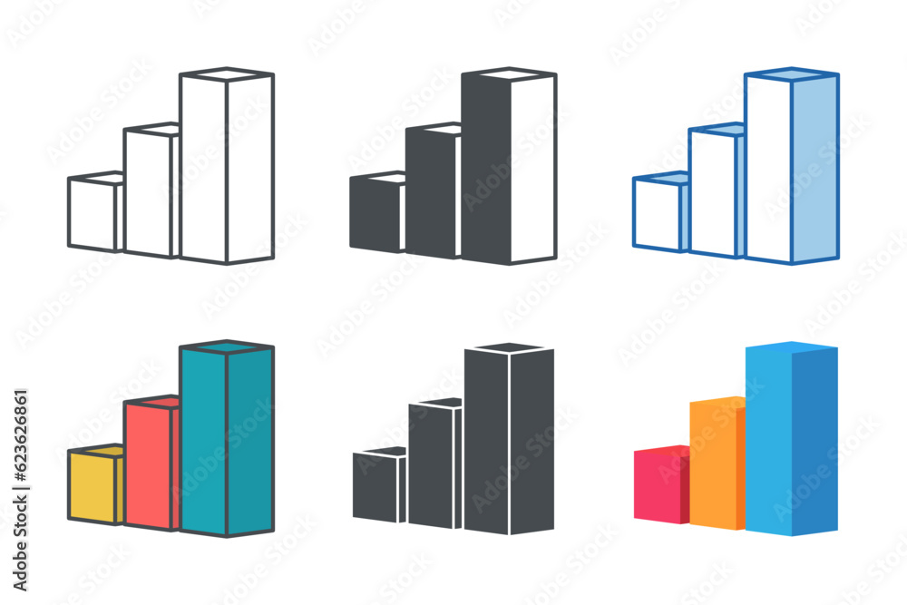 Poster bar graph icon symbol template for graphic and web design collection logo vector illustration