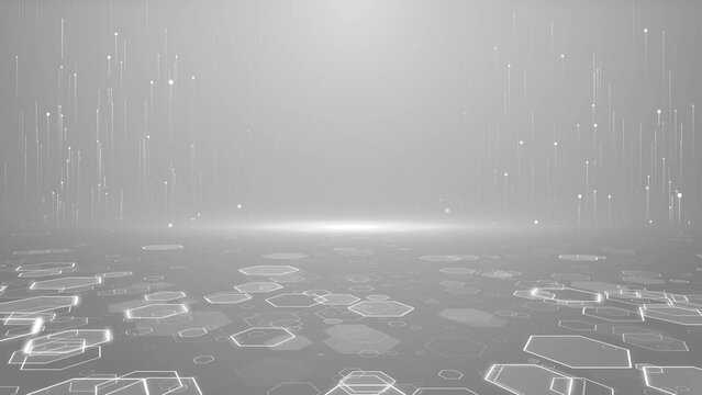 Particles hex event game trailer titles cinematic openers technology end credit background loop