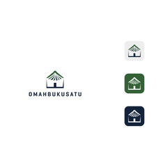 house and book combination logo