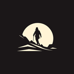 simple desert nomad adventure outdoor logo vector illustration template design