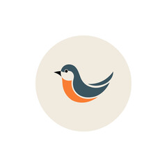 simple hummingbird wild animal adventure outdoor logo vector illustration template design