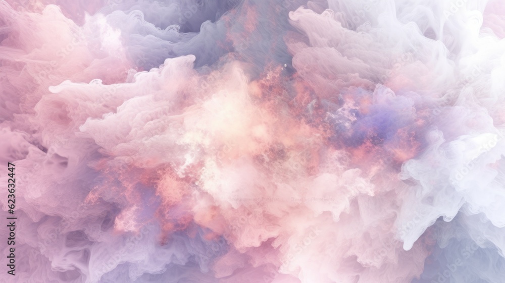 Poster colorful rainbow gradient with various color smoke cloud flowing smoothly in artistic abstract art b