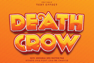 Death Crow Editable Text Effect 3D Cartoon Style