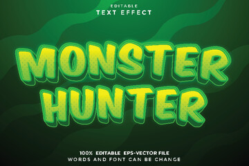 Monster Hunter Editable Text Effect 3D Cartoon Style
