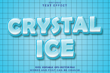 Crystal Ice Editable Text Effect 3D Flat Gradient