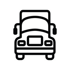 Vehicle truck transportation vector icon