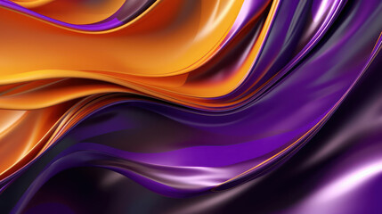 Purple and orange silk wavy background