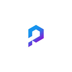 abstract letter p