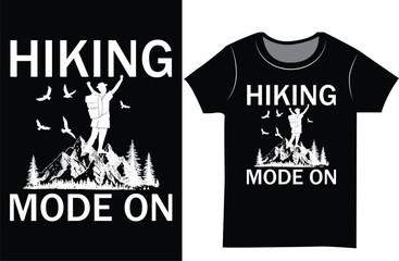 Obraz premium Hiking Camping Camp vector graphic T-shirt. Mountain camp beer shirt.