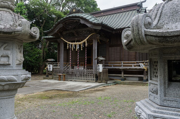 Naklejka premium 島穴神社拝殿