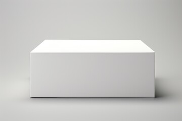 Clean and Minimalistic White Blank Box Packaging Mockup Created with Generative AI