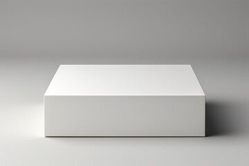 Clean and Minimalistic White Blank Box Packaging Mockup Created with Generative AI