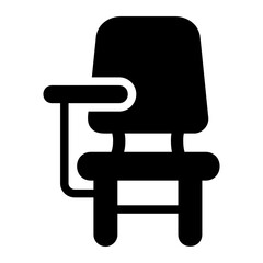 desk chair glyph icon