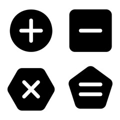 Obraz premium maths glyph icon