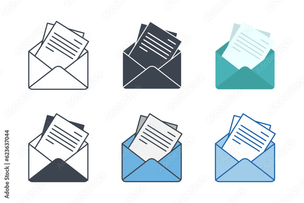 Poster email envelope icon symbol template for graphic and web design collection logo vector illustration