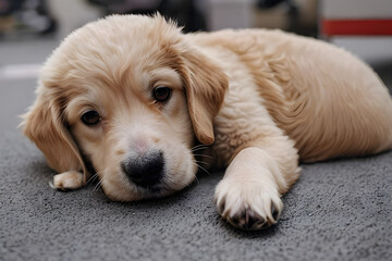 golden retriever puppy, Generative AI,