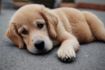 golden retriever dog, Generative AI