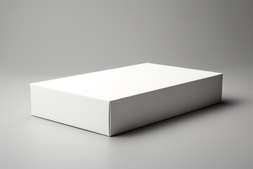 Clean and Minimalistic White Blank Box Packaging Mockup Created with Generative AI