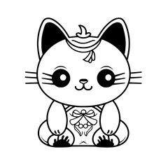 cat maneki neko svg