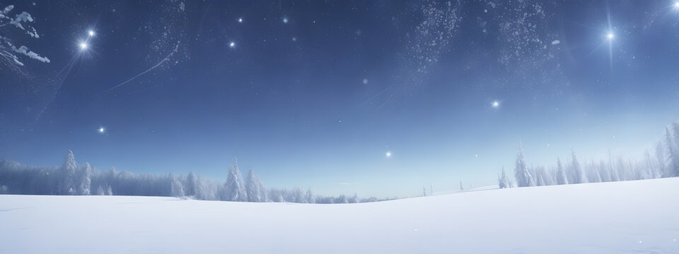 冬の雪原、背景|Winter snow field, background, Generative AI - Powered by Adobe