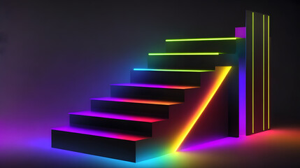 サイバーな階段｜cyber stairs, Generative AI	