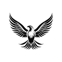 Minimalist vector of an eagle. Suitable for logo or tattoo.