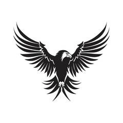 Minimalist vector of an eagle. Suitable for logo or tattoo.