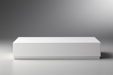 Clean and Minimalistic White Blank Box Packaging Mockup Created with Generative AI