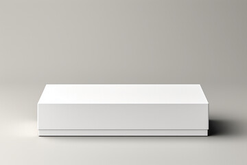 Clean and Minimalistic White Blank Box Packaging Mockup Created with Generative AI